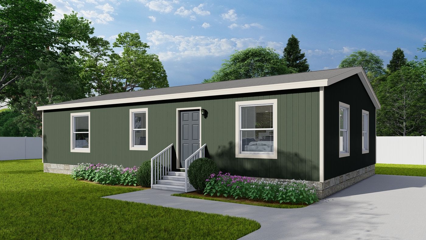 The DRM444F 44'              DREAM Exterior. This Manufactured Mobile Home features 3 bedrooms and 2 baths.