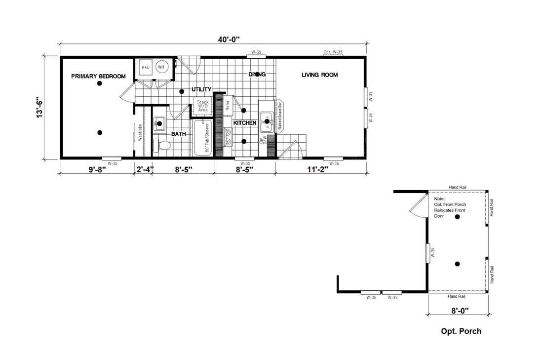 The DRM401M 40' DREAM Floor Plan