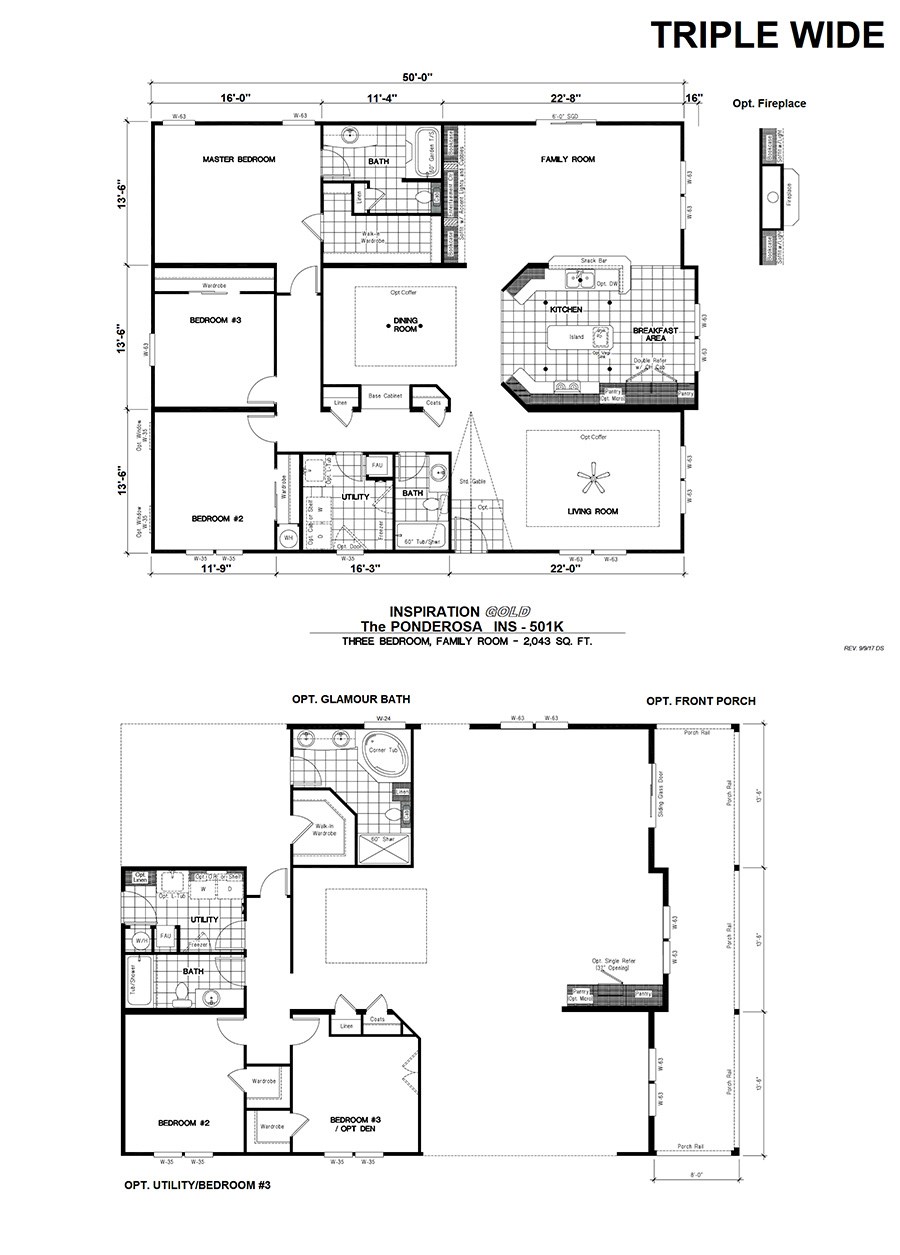 The ING501K PONDEROSA (FULL) GW Floor Plan
