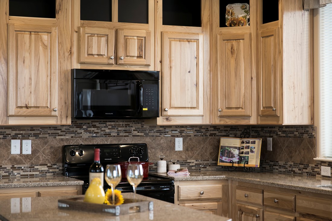 The THE SPRUCE Kitchen. This Manufactured Mobile Home features 3 bedrooms and 2 baths.