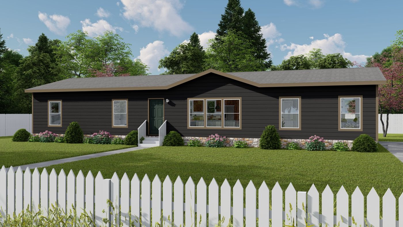 The DRM683F 68'              DREAM Exterior. This Manufactured Mobile Home features 3 bedrooms and 2 baths.