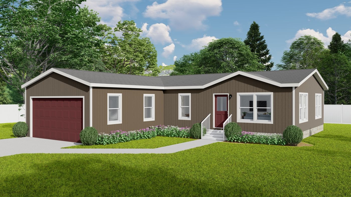 The DRM484F 48'              DREAM Exterior. This Manufactured Mobile Home features 4 bedrooms and 2 baths.