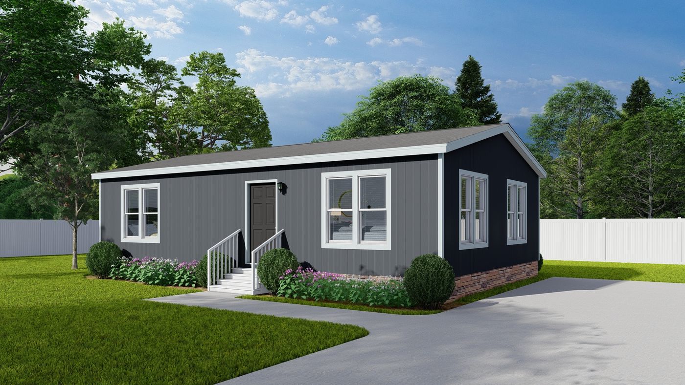 The DRM386A 2438' DREAM Exterior. This Manufactured Mobile Home features 2 bedrooms and 2 baths.