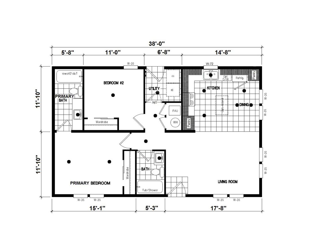 The DRM386A 2438' DREAM Floor Plan