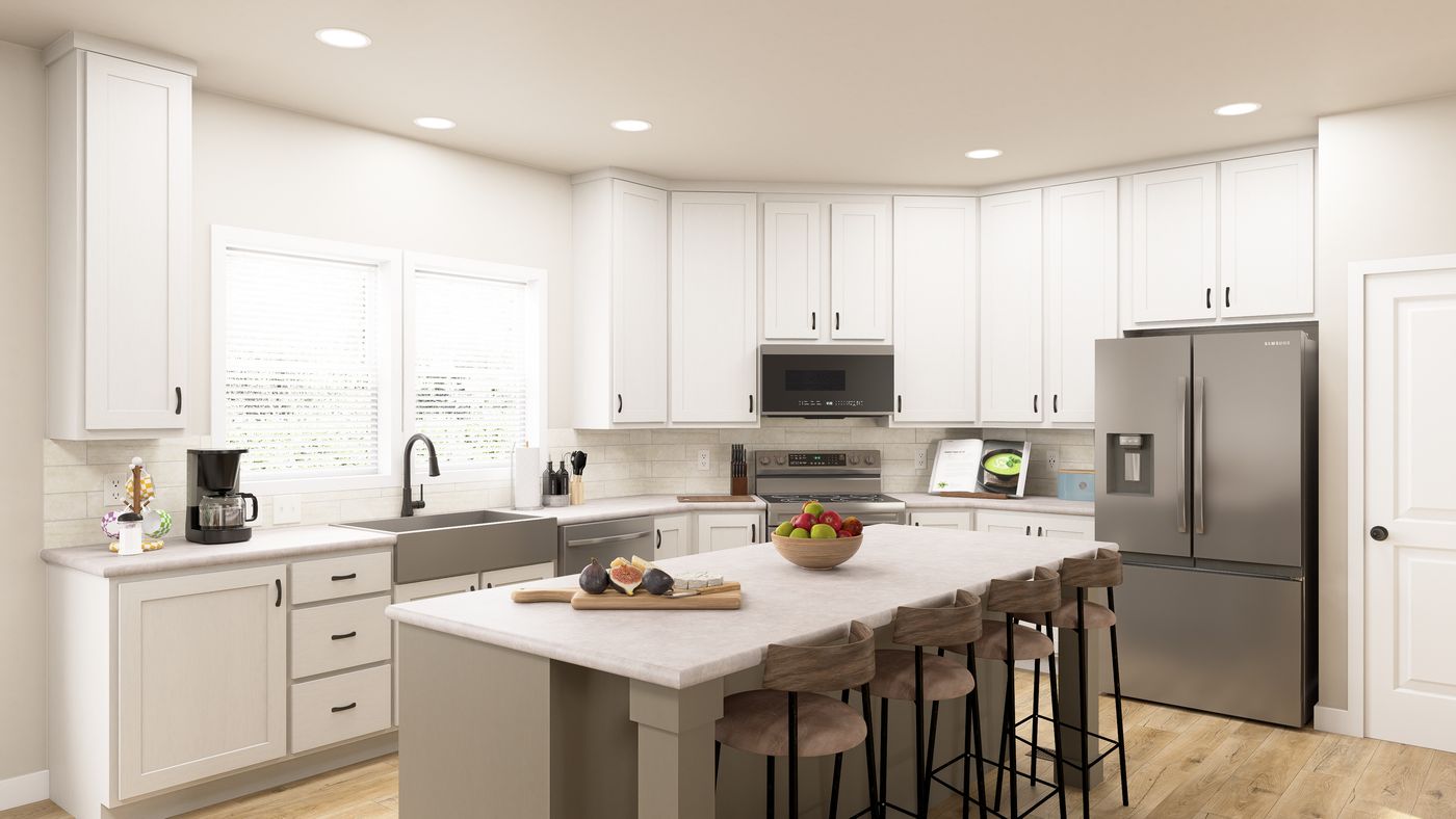 The ING764G WEEPING WILLOW GW Kitchen. This Manufactured Mobile Home features 4 bedrooms and 2 baths.