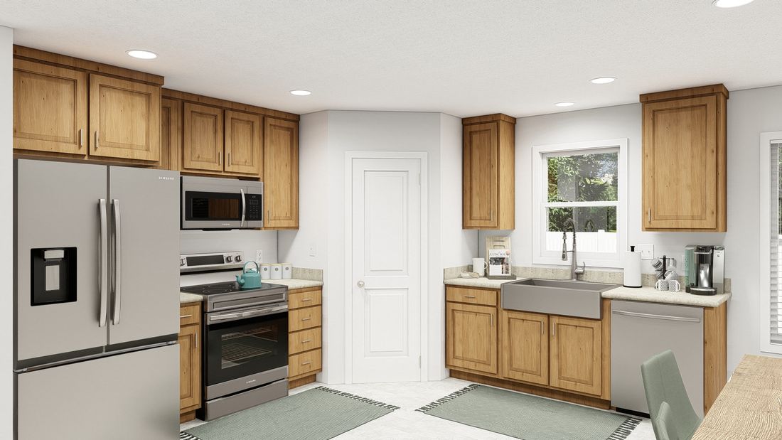 The DRM443F 44' DREAM Kitchen. This Manufactured Mobile Home features 3 bedrooms and 2 baths.