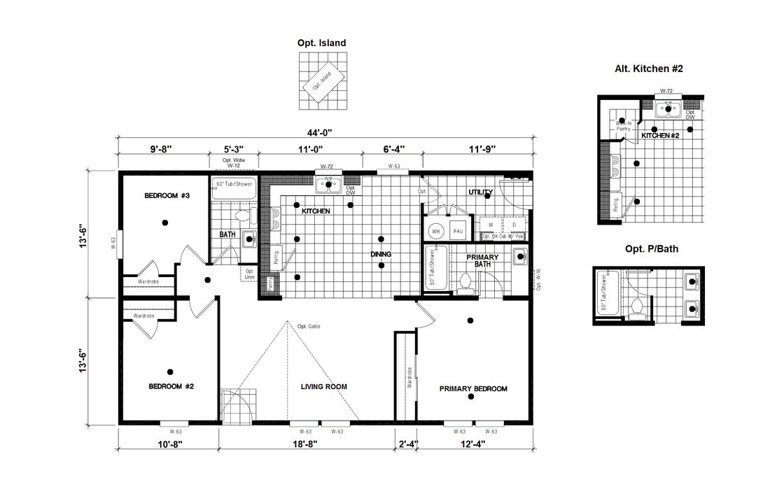 The DRM443F 44' DREAM Floor Plan