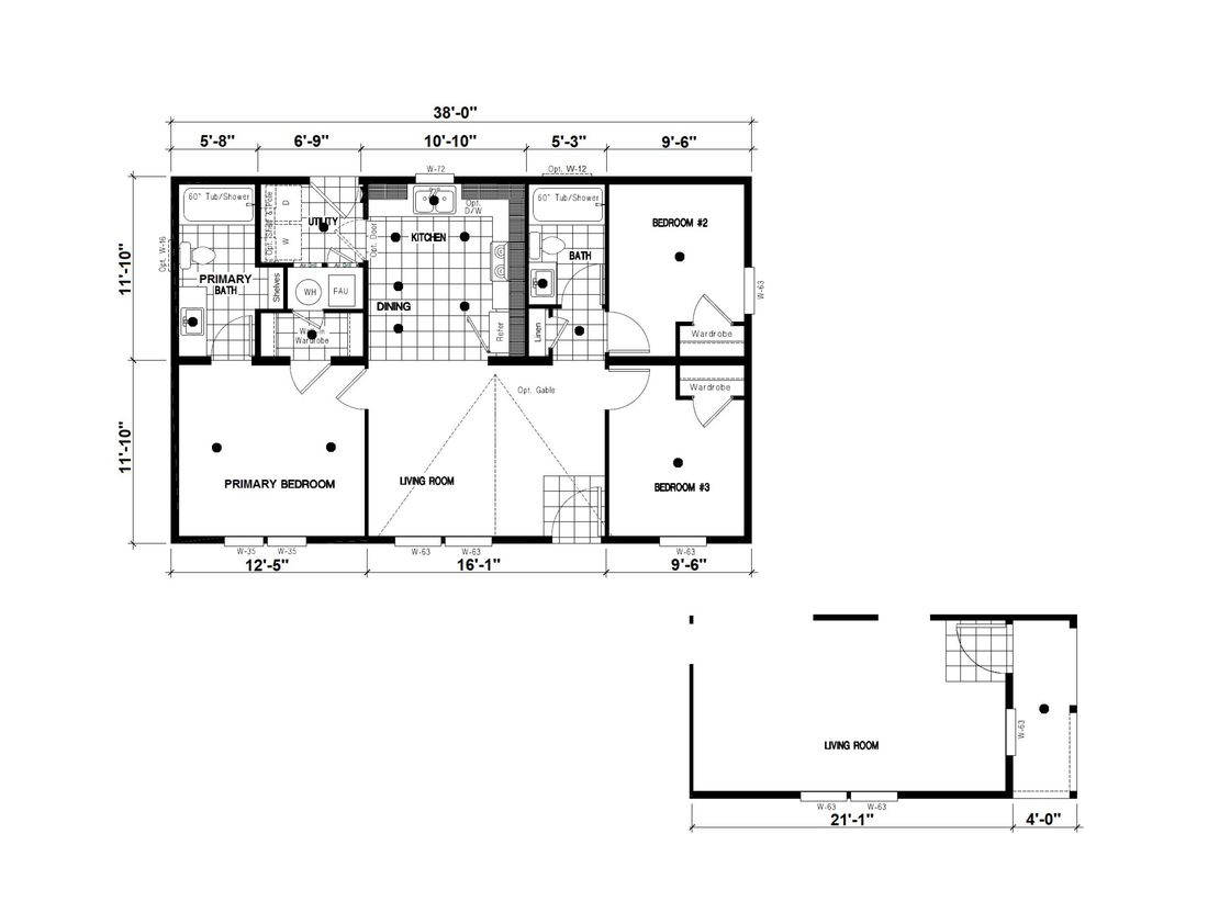 The DRM385A 2438' DREAM Floor Plan