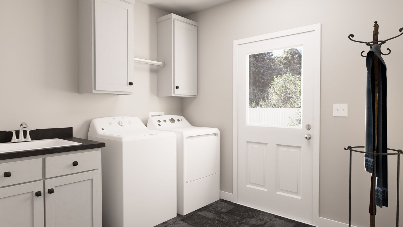 The ING602K GENERAL SHERMAN GW Utility Room. This Manufactured Mobile Home features 3 bedrooms and 2 baths.
