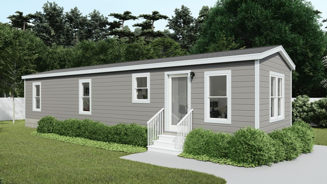 The DRM481M 48' DREAM Exterior. This Manufactured Mobile Home features 2 bedrooms and 1 bath.