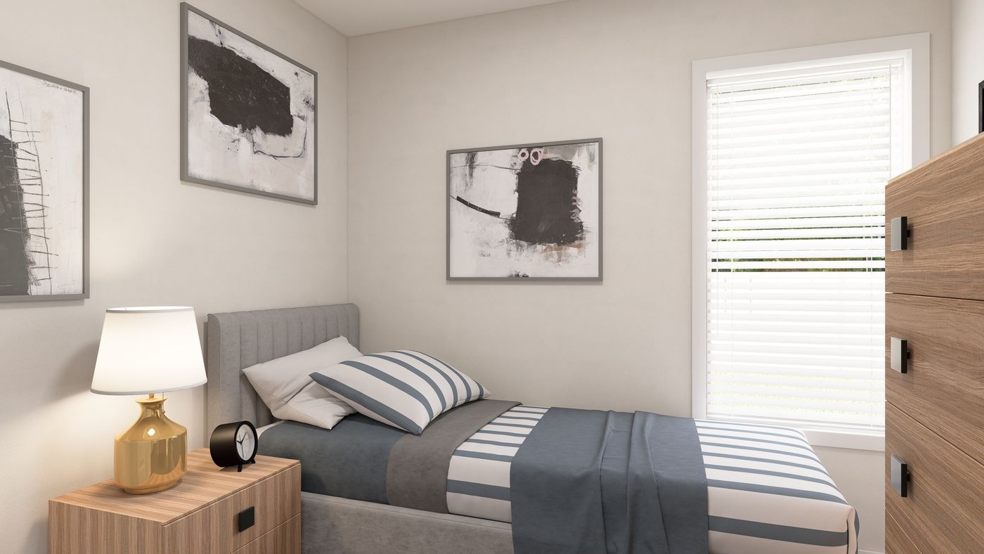 The DRM661N 1566' DREAM Bedroom. This Manufactured Mobile Home features 3 bedrooms and 2 baths.